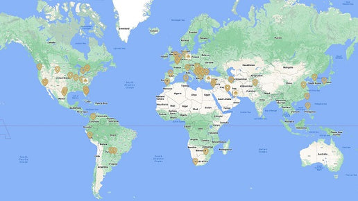 Mapa mundial de Distribuidores OKM